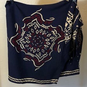 Vintage Ann Taylor Silk Wrap Skirt